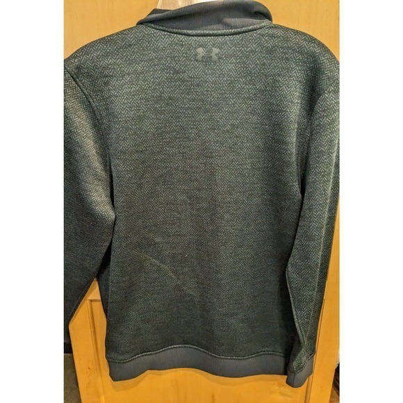 Under Armour Mens Coldgear 1/2 Zip shell/ Fleece Athletic Sweatshirt Small FLAW - Picture 2 of 5